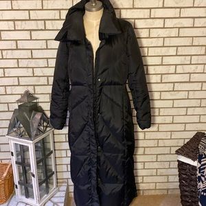 Marc New York / Black full length puffer coat Sz M